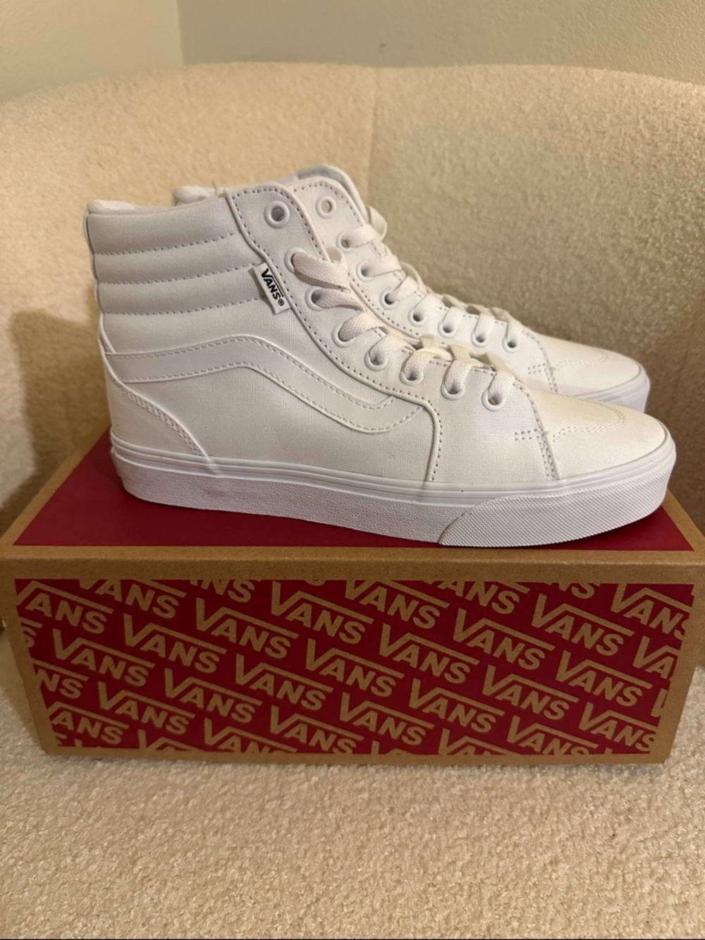 Vans White High-Top Sneakers